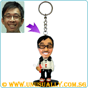 Custom 3D Key Ring Mini Figurine In Fashionable Attire- 8 to 9CM